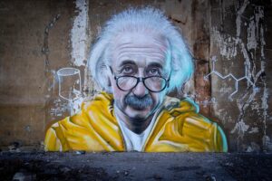 albert einstein graffiti